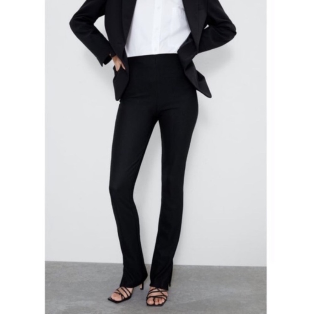 Zara Split-Hem Flare Pants